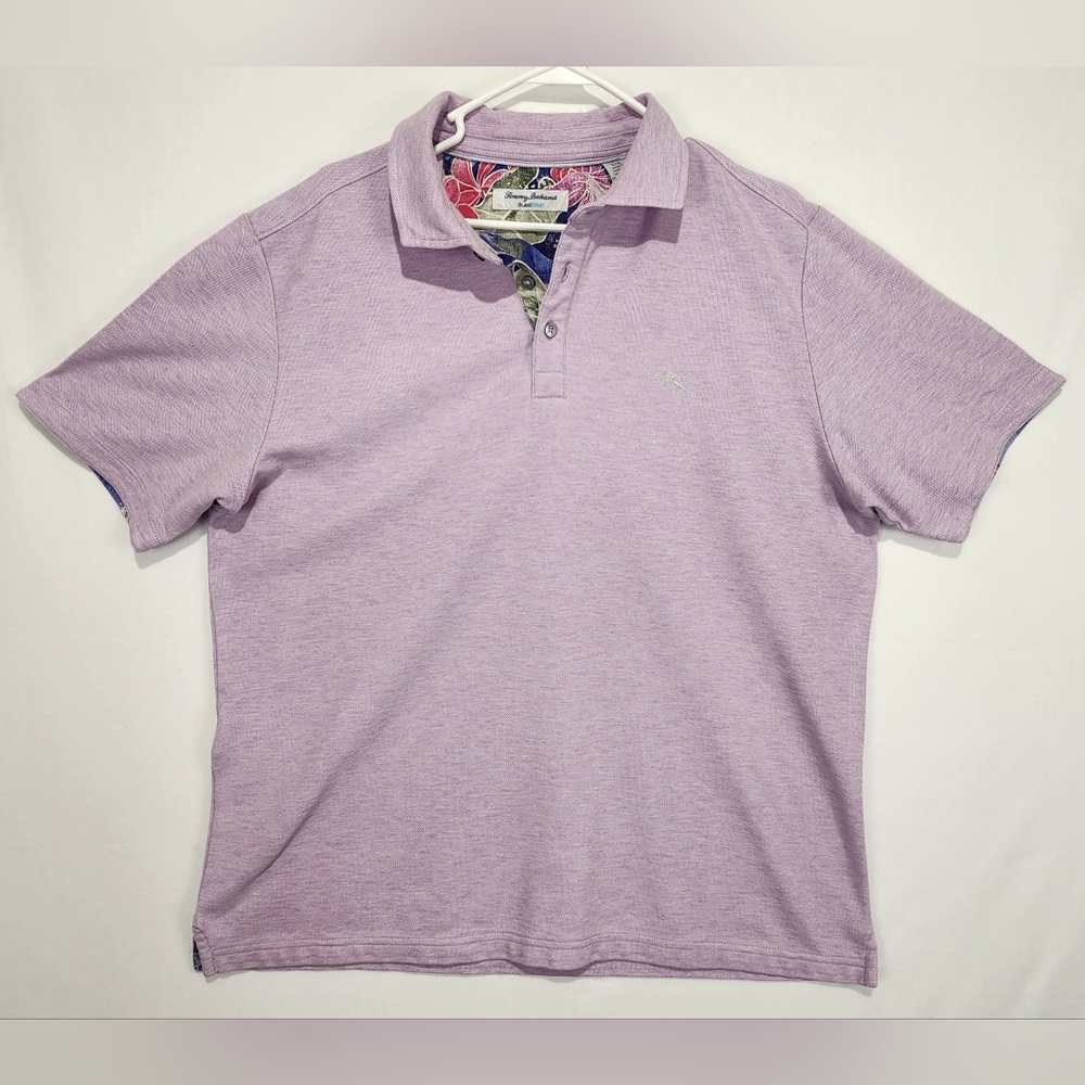 Tommy Bahama Men's Purple Polo Shirt Size L